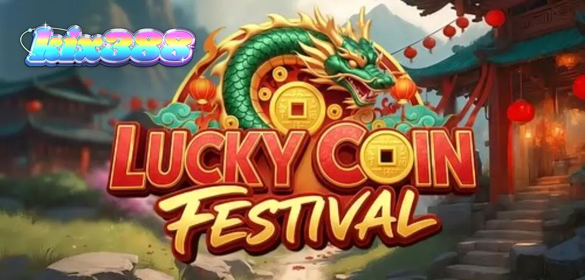 Tampilan visual slot Lucky Coin Festival dengan simbol koin emas dan lentera