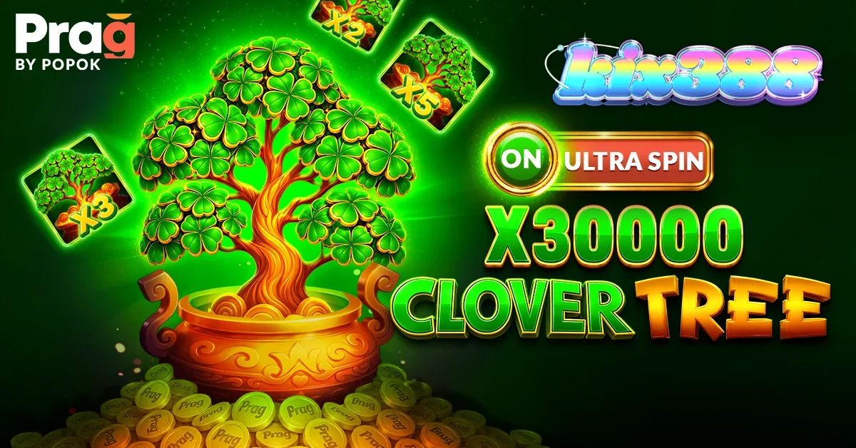 Tampilan visual slot Clover Tree x30000 Prag dengan tema keberuntungan
